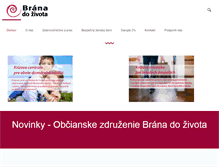 Tablet Screenshot of branadozivota.sk